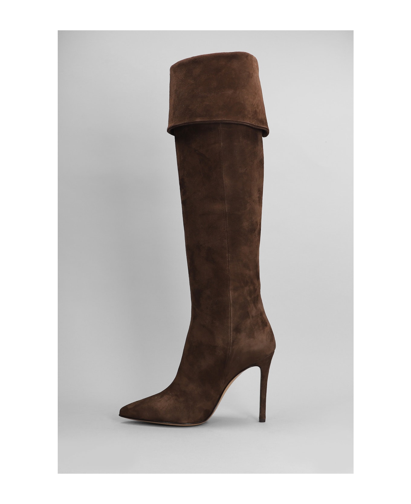 The Seller High Heels Boots In Dark Brown Suede - dark brown