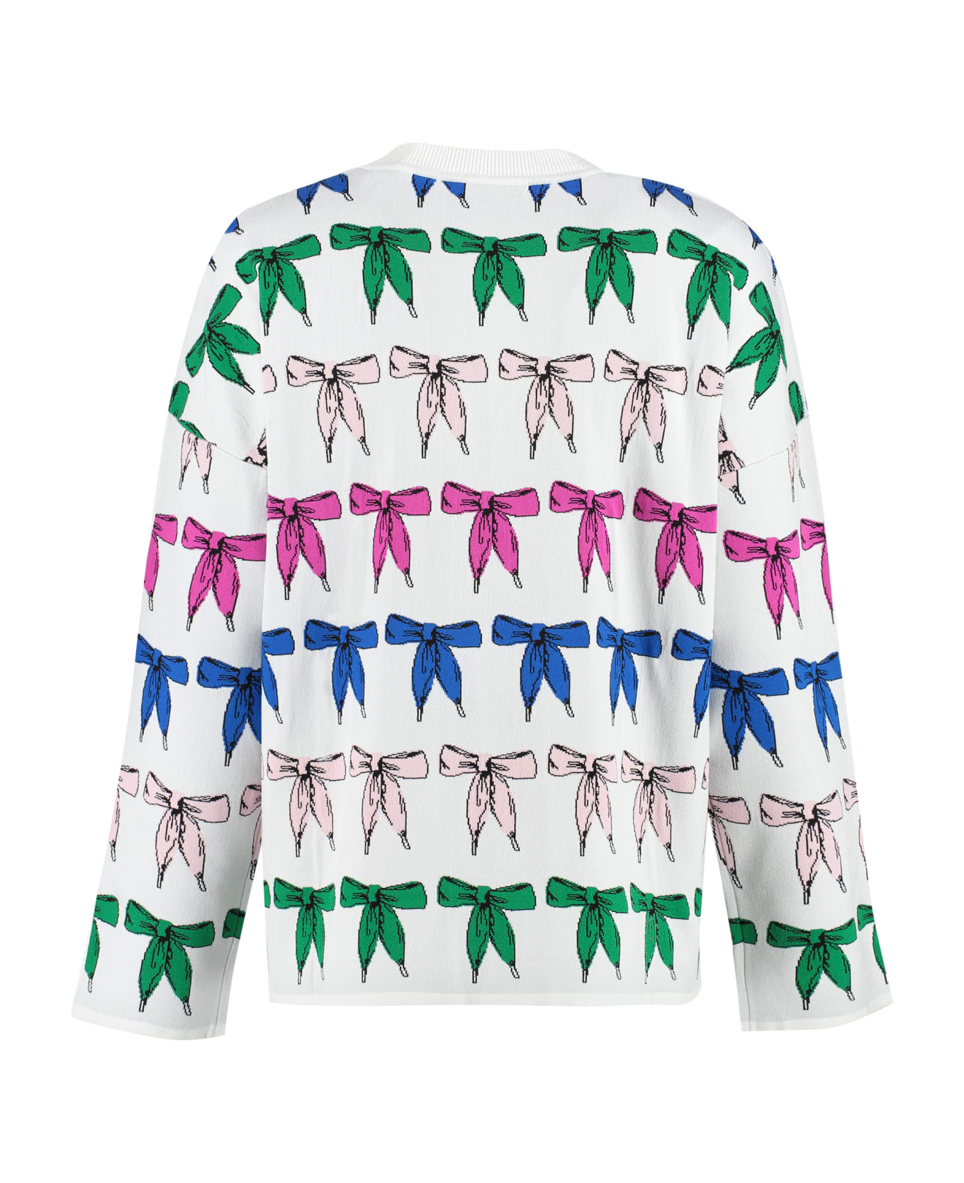 Boutique Moschino Jacquard Crew-neck Sweater - White ニットウェア