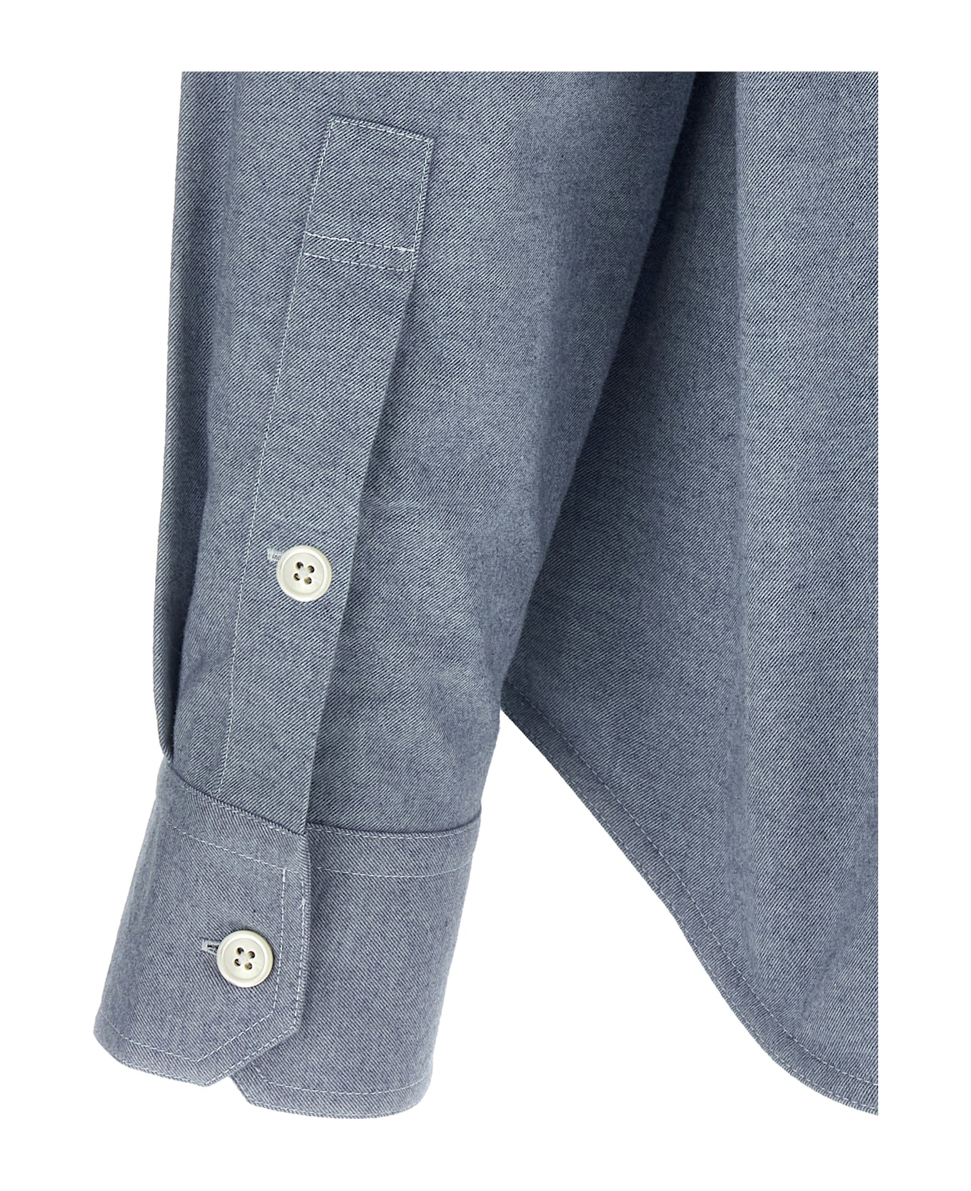 Thom Browne 
4bar
 Flannel Shirt - LIGHTBLUE