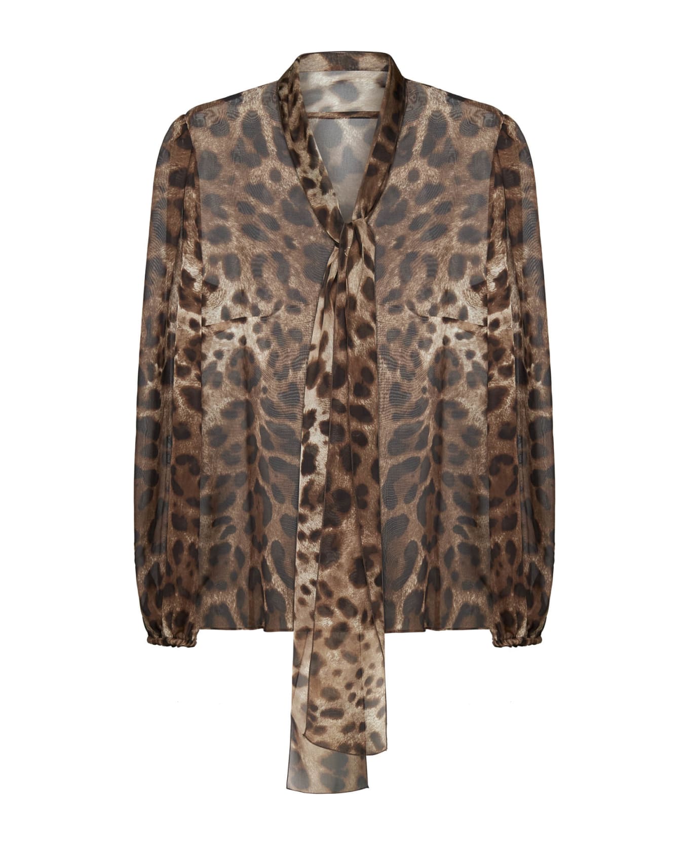 Dolce & Gabbana Leopard Print Chiffon Shirt - Animalier