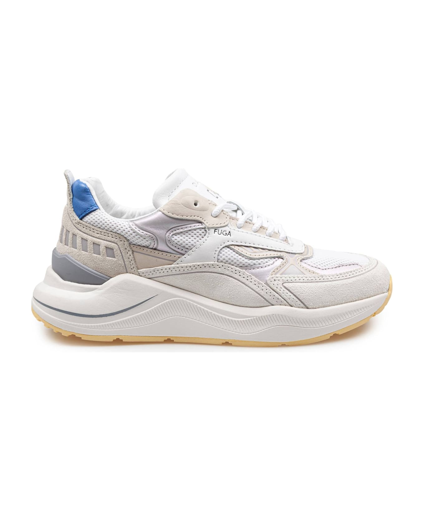D.A.T.E. D.a.t.e Fuga Sneakers In Fabric And Suede Color White/sky - White/sky
