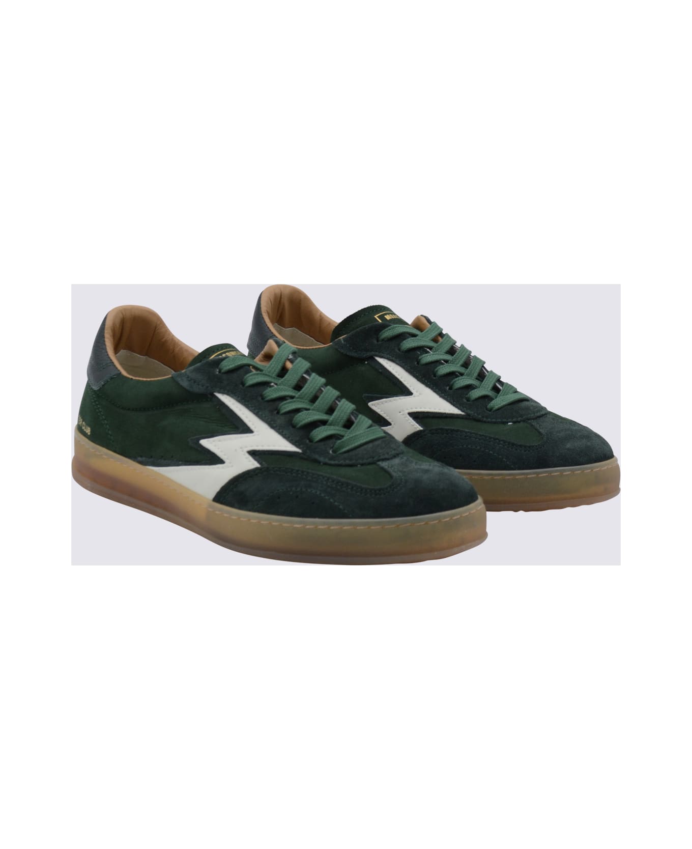 M.O.A. master of arts Dark Green Leather Sneakers - DARK GREEN BUTTER