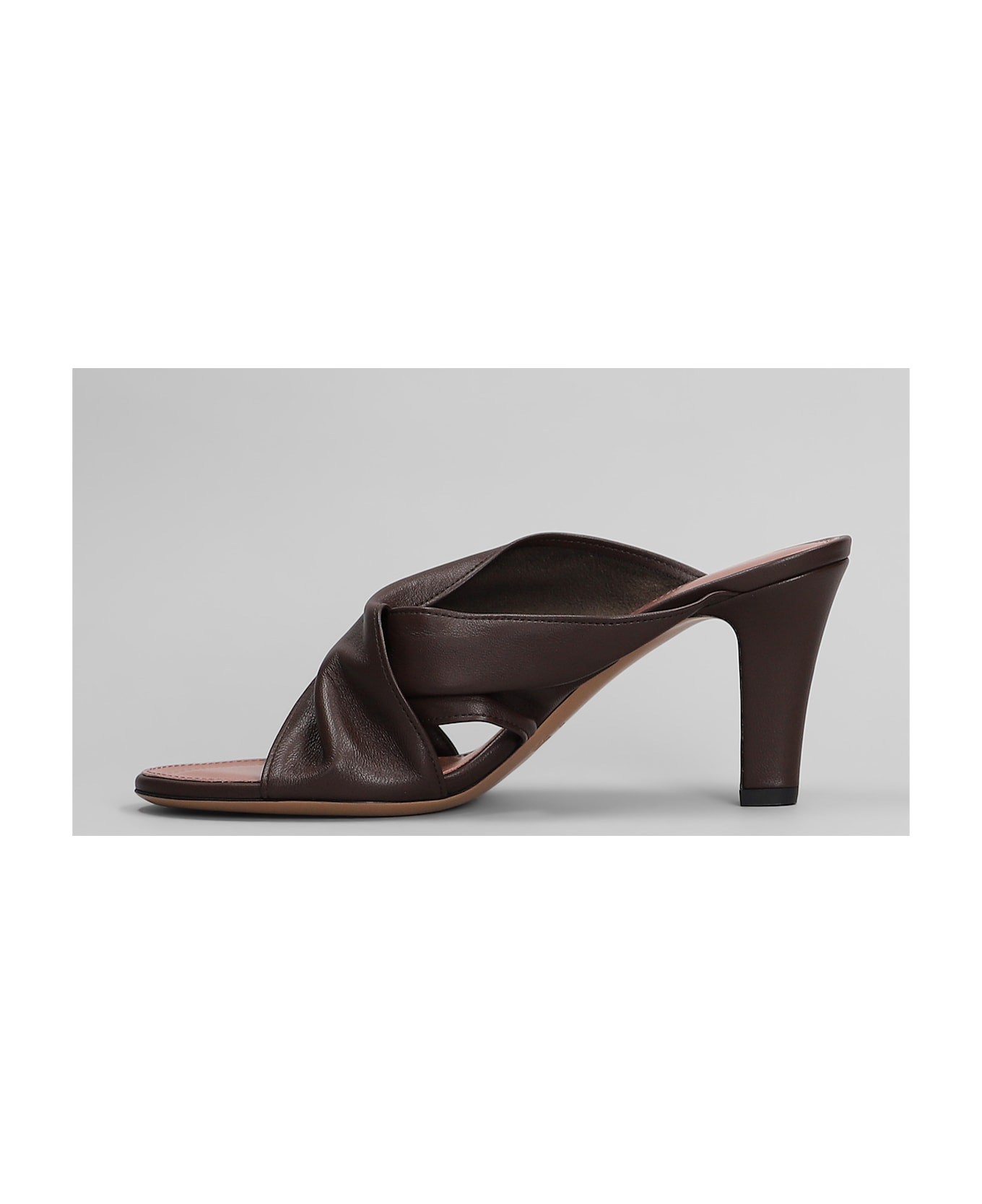 Paris Texas Maria Mule 75 Slipper-mule In Brown Leather - brown