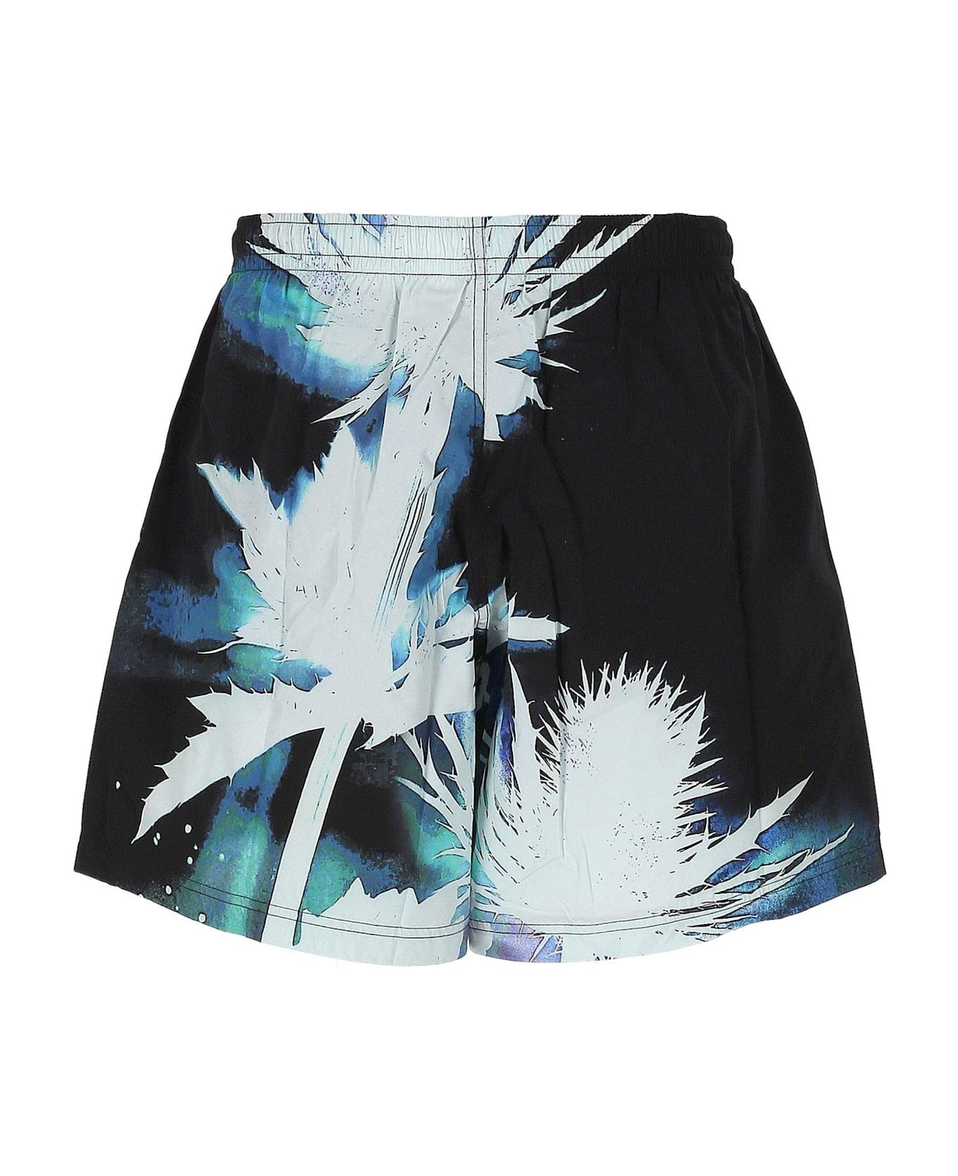 Alexander McQueen Graphic Printed Swim Shorts - Nero e Blu
