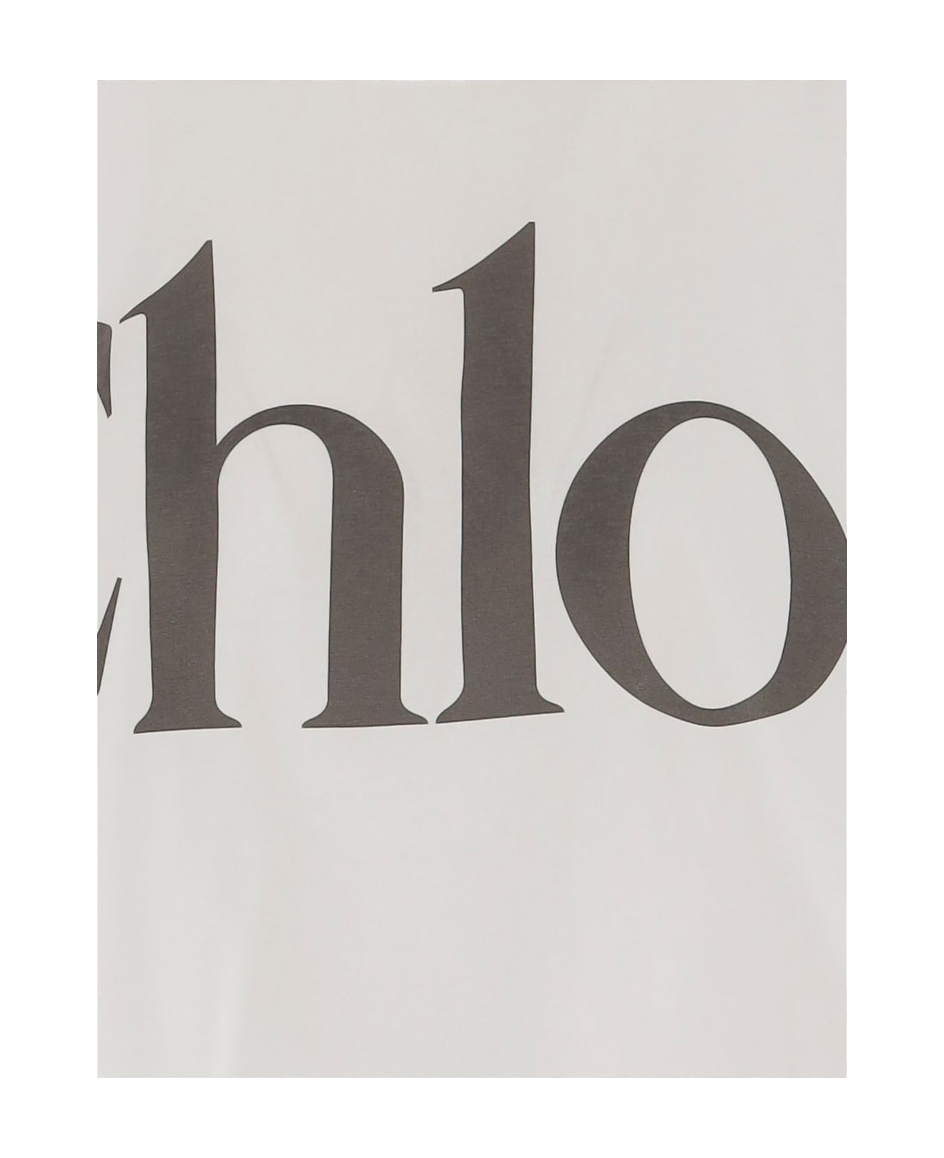 Chloé Oversized Crop T-shirt - White
