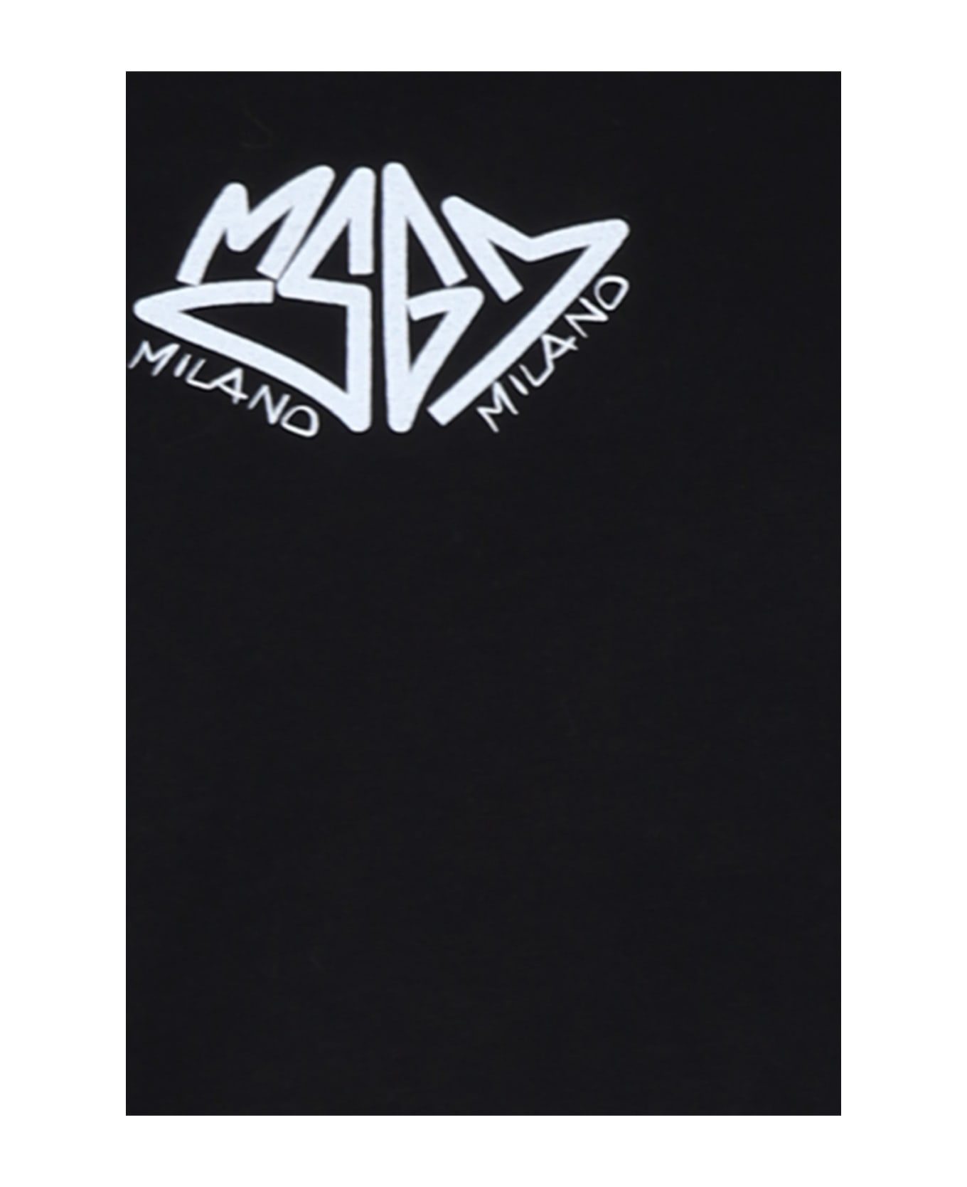 MSGM Black T-shirt For Boy With Logo - Black