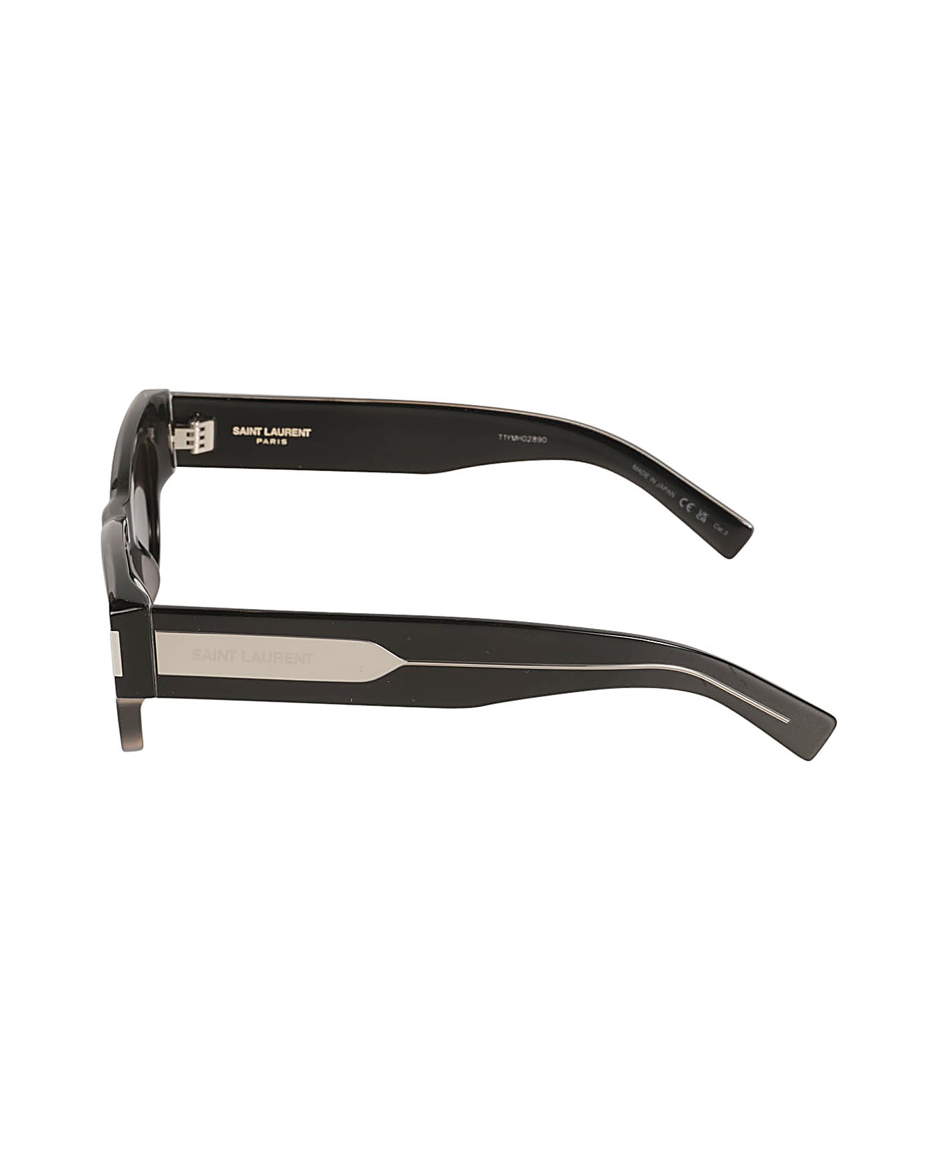 Saint Laurent Eyewear Round Frame Sunglasses Alican - Black/Crystal/Grey