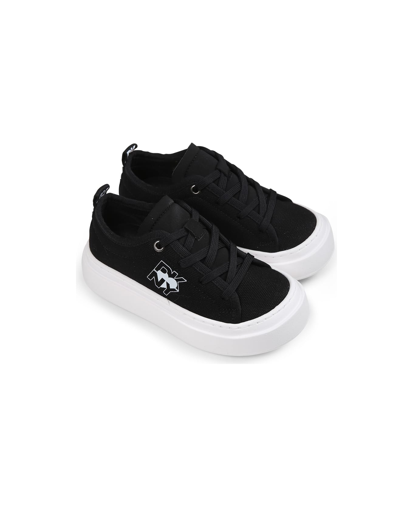 DKNY Black Sneakers For Girl With Logo - Black
