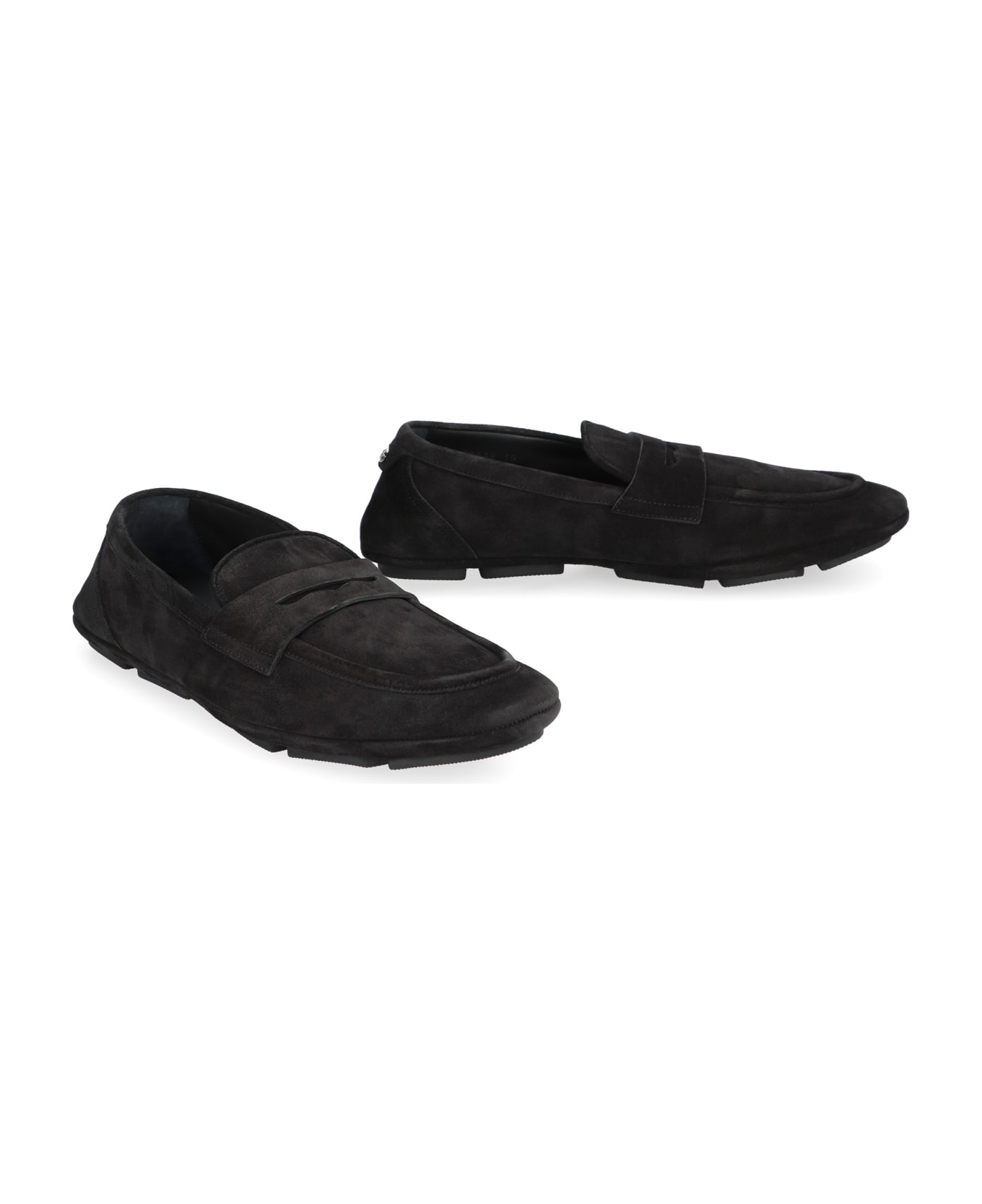 Dolce & Gabbana Loafers In Suede - black