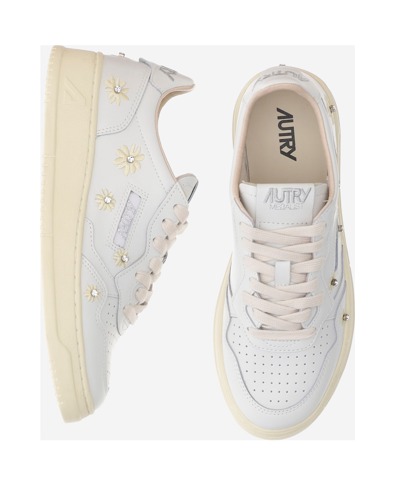 Autry Medalist Low Leather Sneakers - White