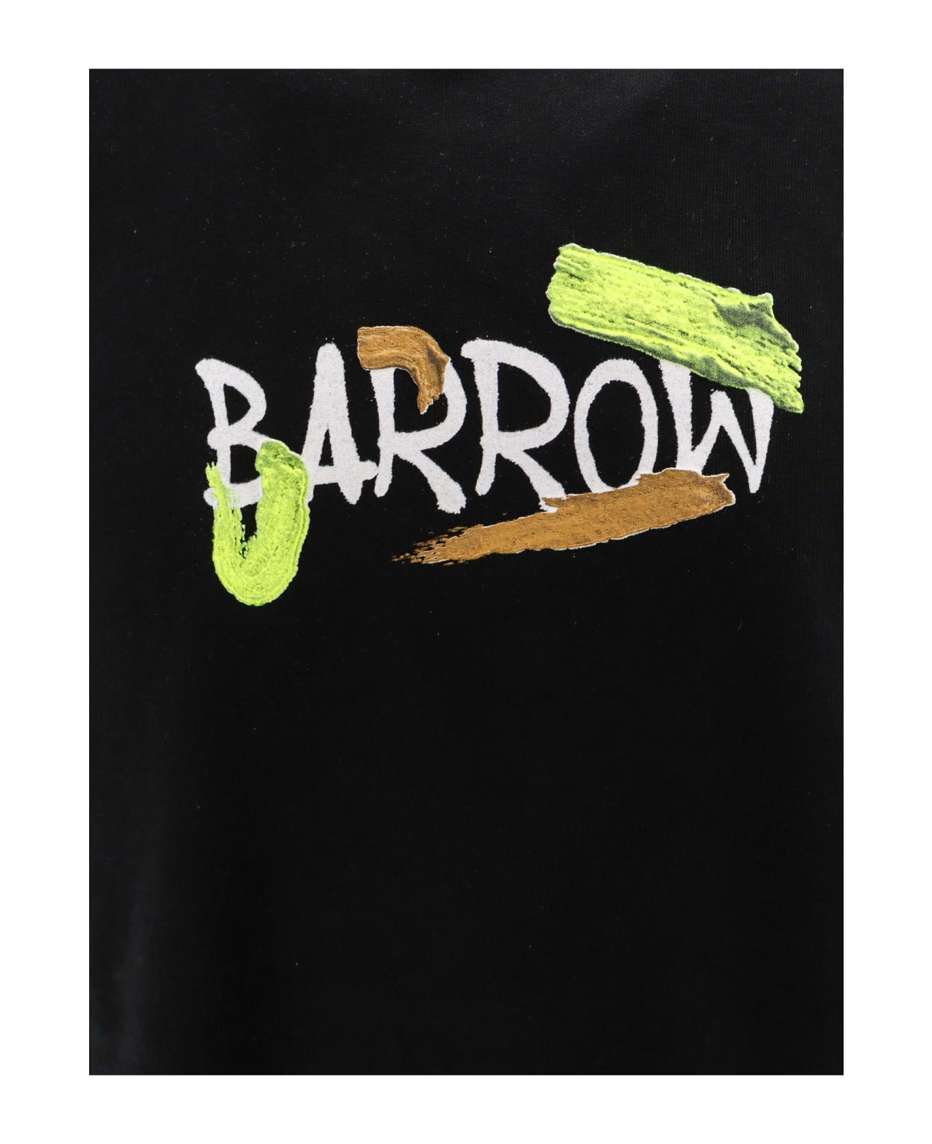 Barrow Black Hoodie With Lettering And Graphic Print - Black フリース