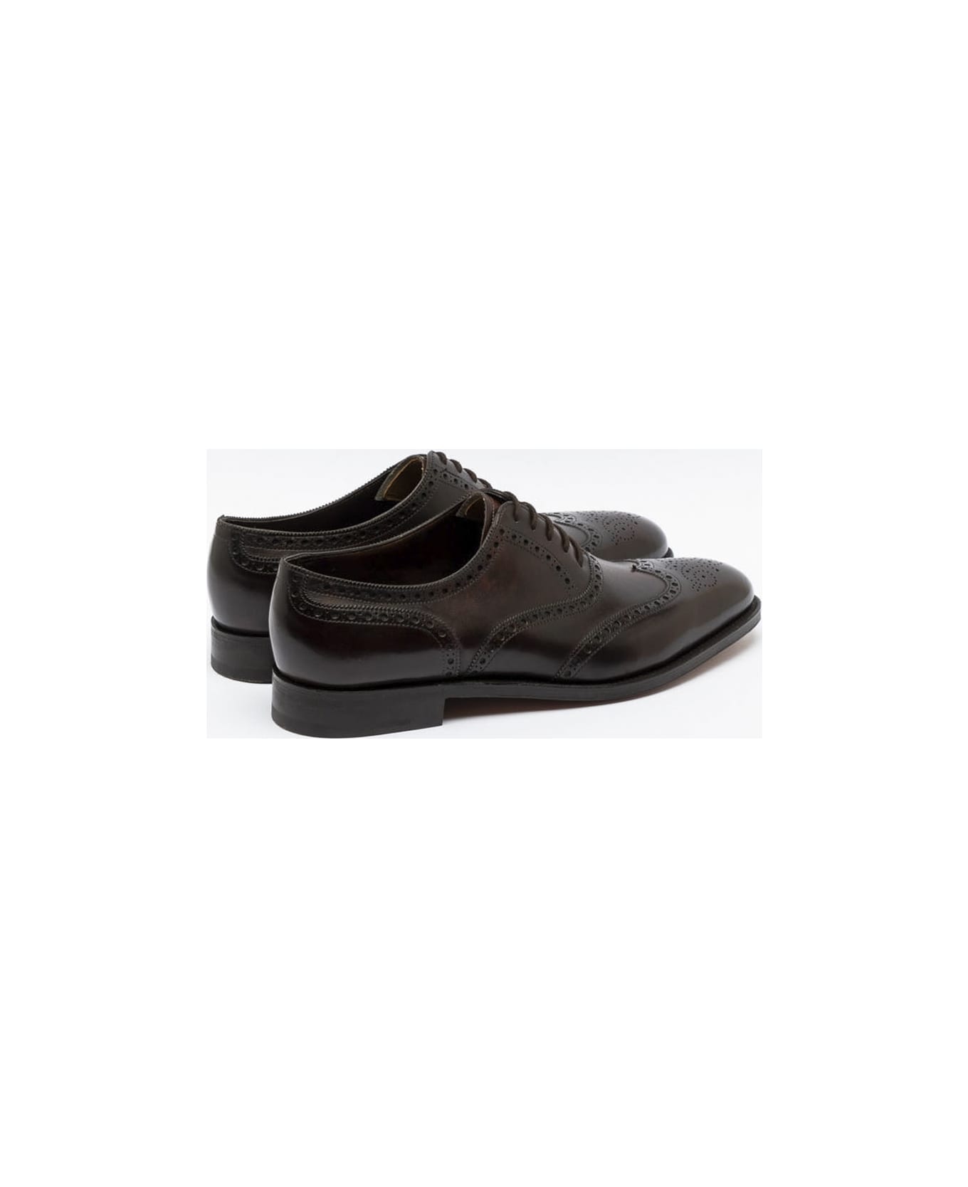 John Lobb Stowey Dark Brown Museum Calf Oxford Shoe - Marrone