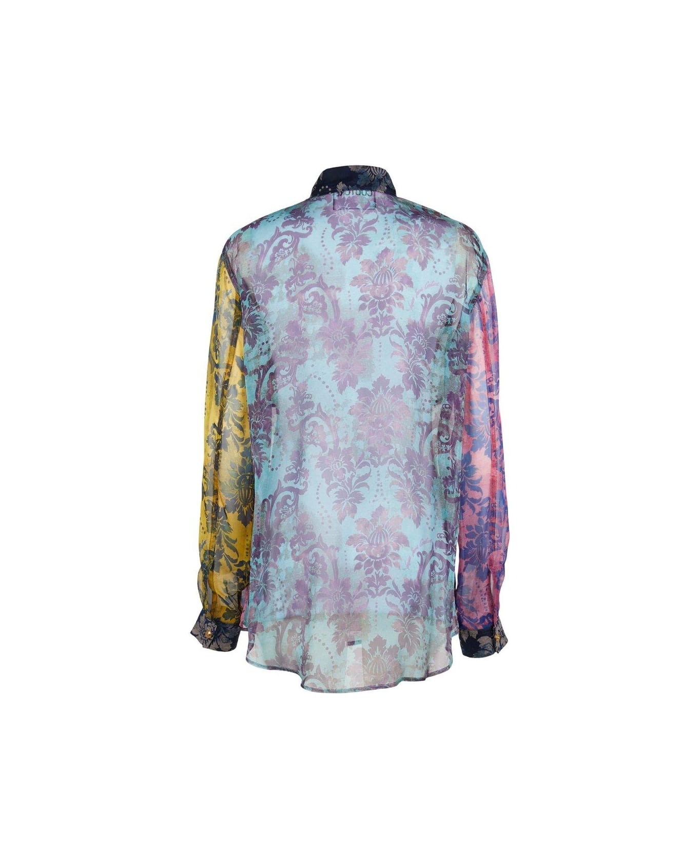 Versace Jeans Couture Semi-sheer Panelled Shirt - MULTICOLOR