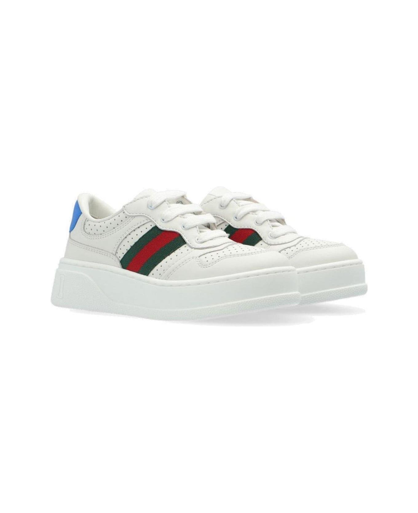 Gucci Round Toe Chunky Sneakers - Bianco シューズ