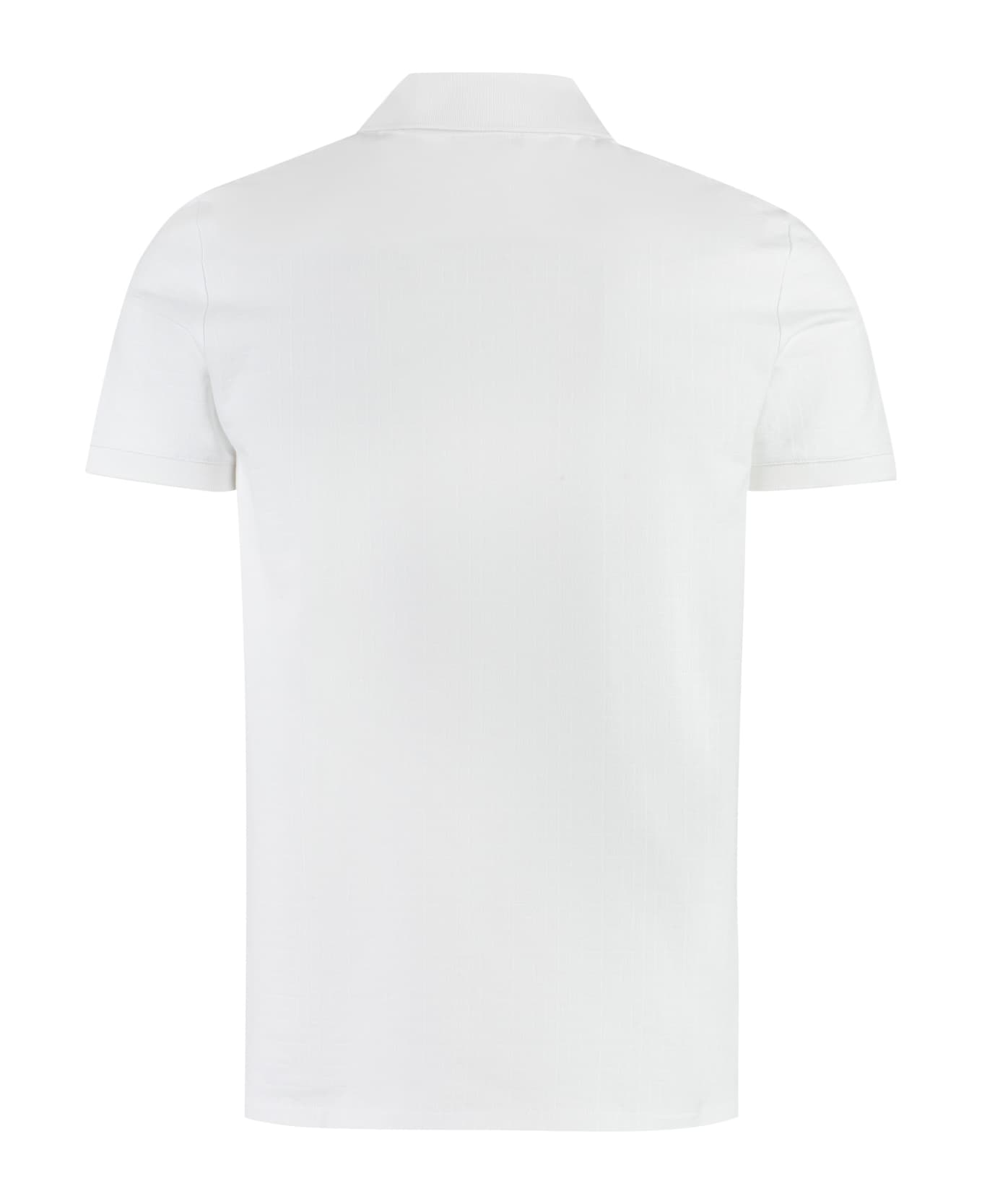 Balmain Knitted Cotton Polo Shirt - White ポロシャツ