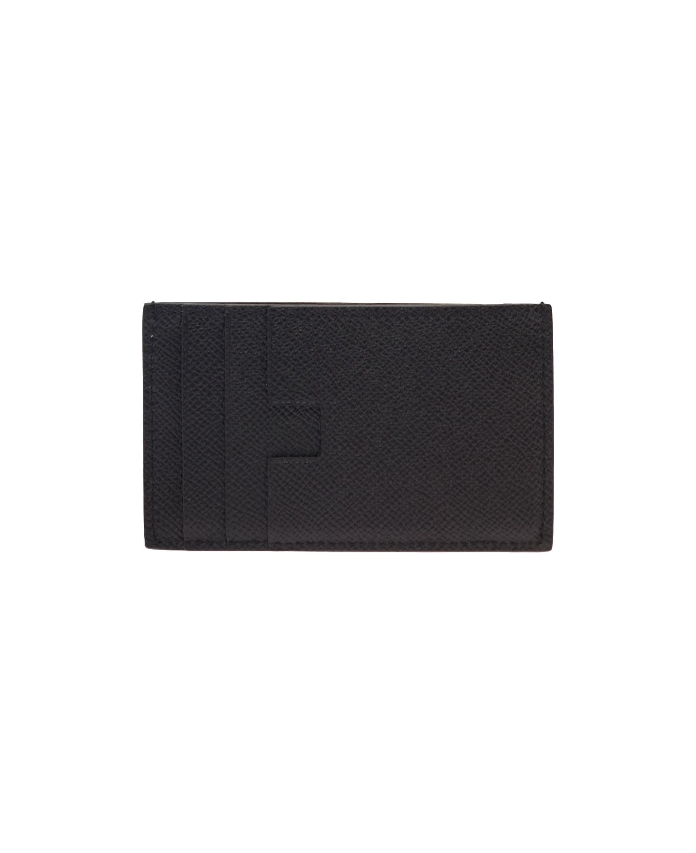 Tom Ford Zip Cardcase Ft Silver - Black