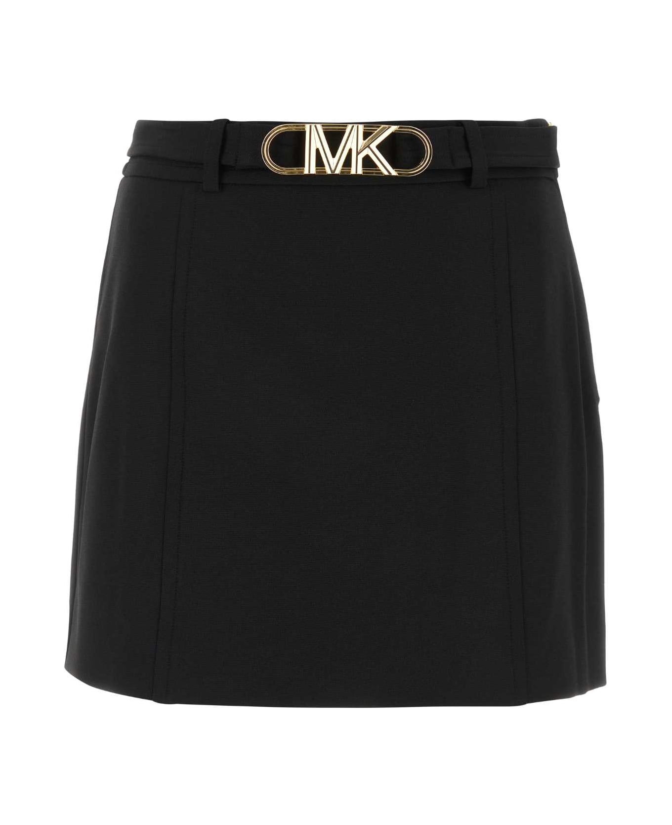 Michael Kors Black Stretch Polyester Min Skirt - BLACK スカート