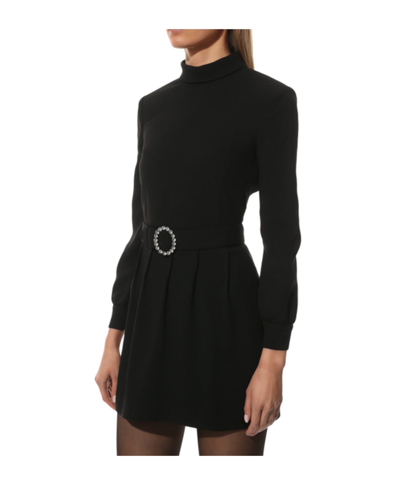 Saint Laurent Open Back Mini Dress - Black