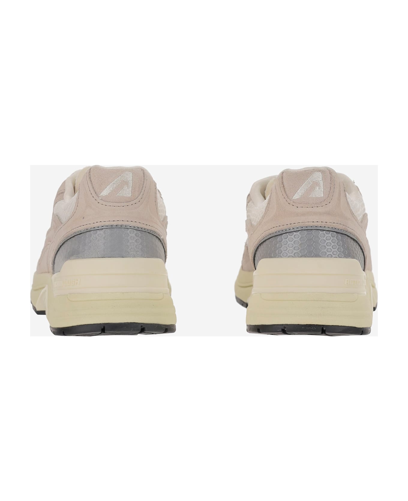Autry Hyperway Mesh And Suede Sneakers - SAND/SILV