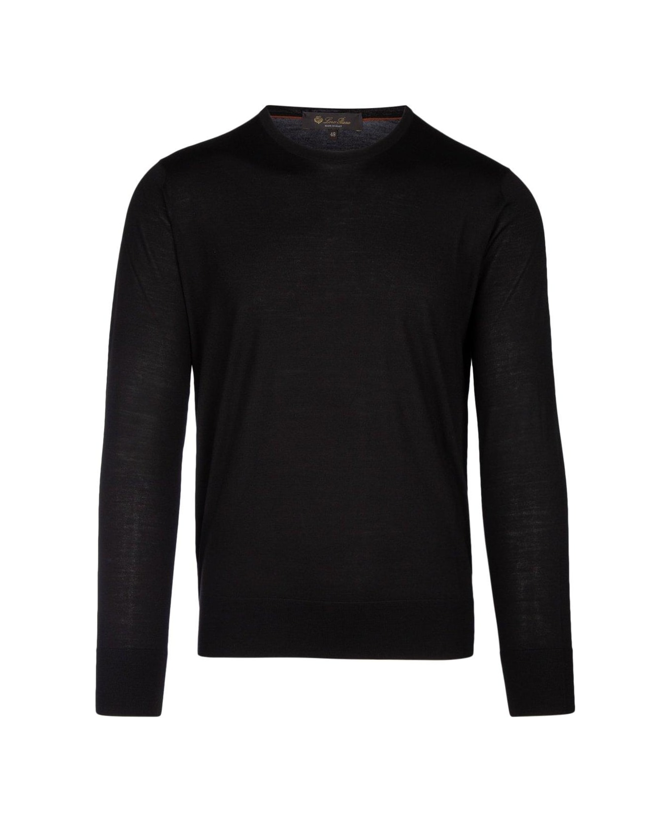 Loro Piana Crewneck Knitted Jumper - Black