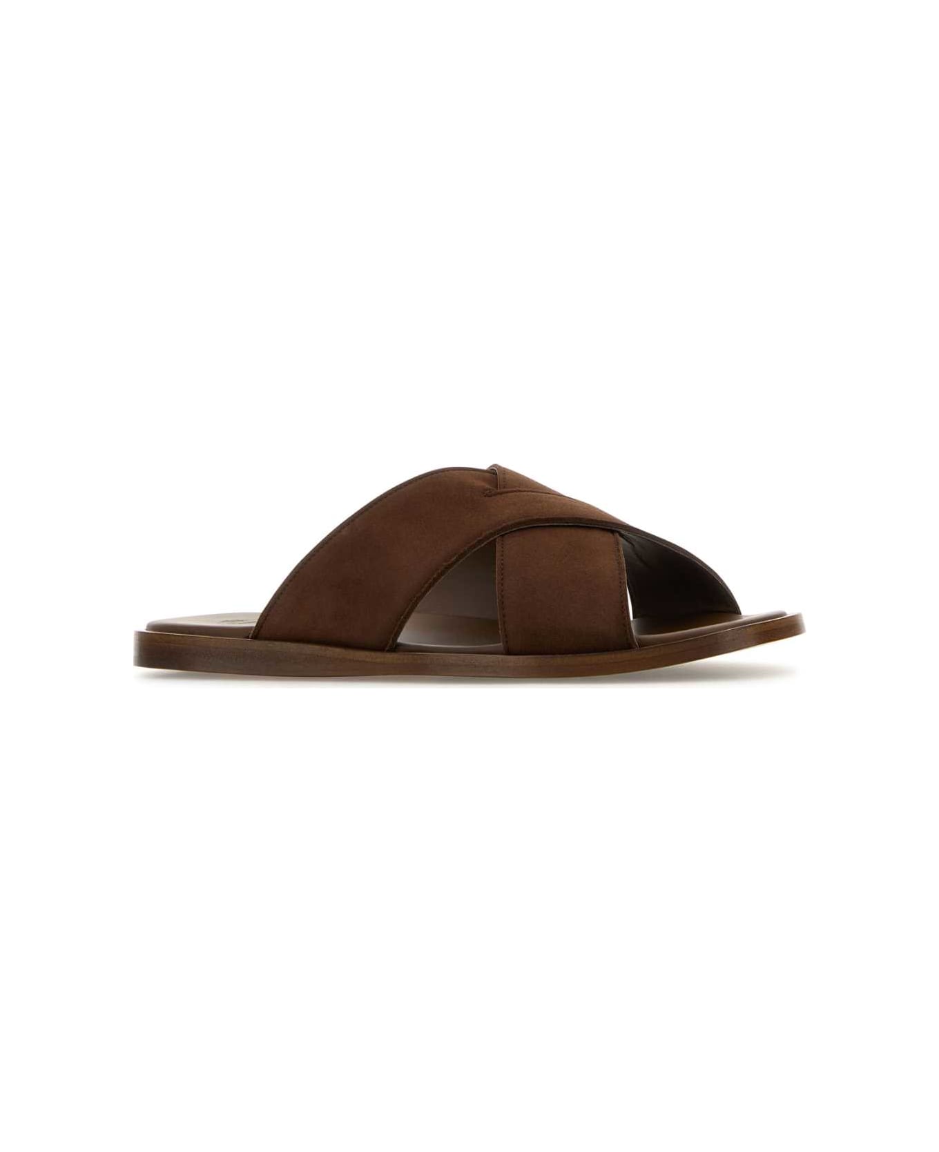 Church
s Brown Suede Oriyah Slippers - BURNT