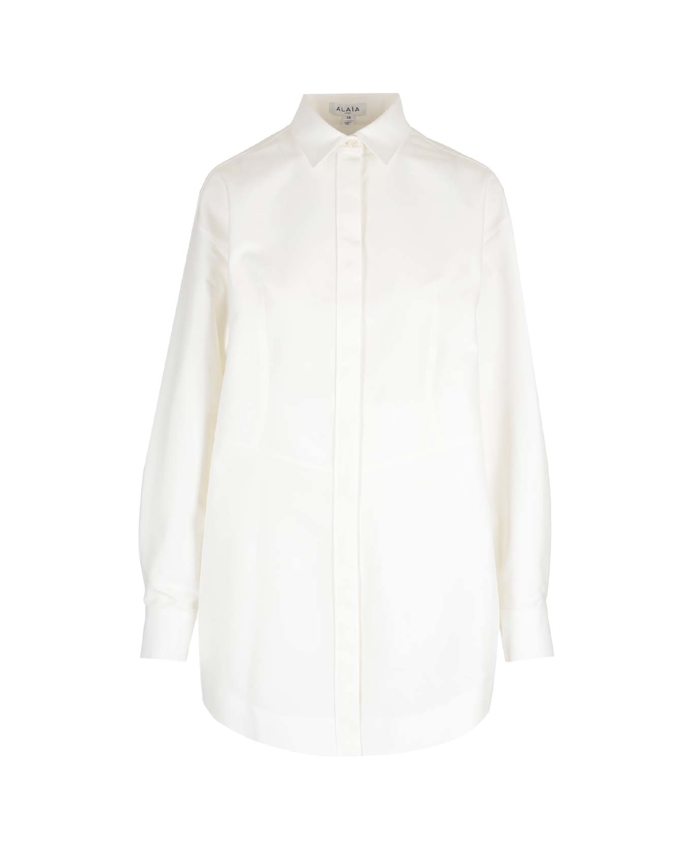 Alaia Egg Shirt Dress - White