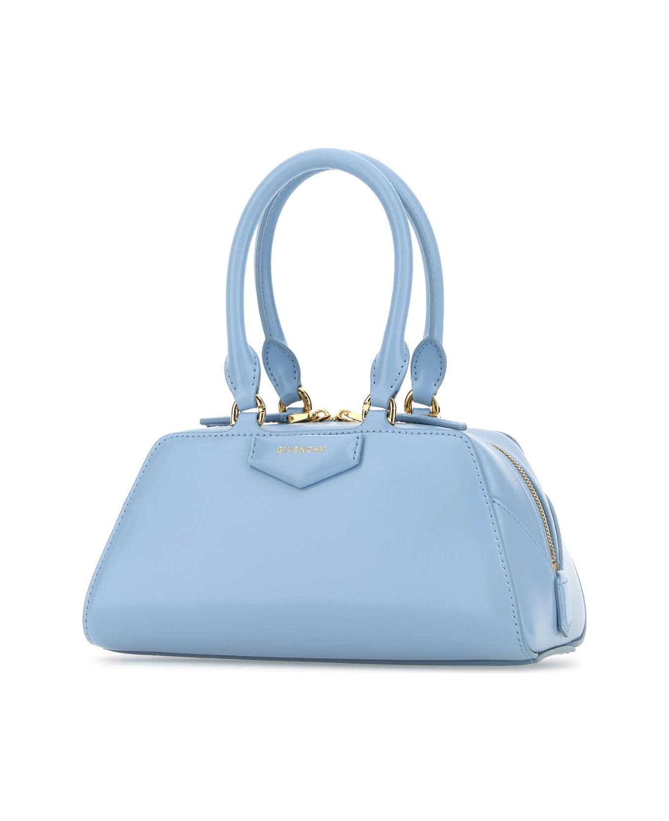 Givenchy Light Blue Leather Mini Antigona Handbag - LIGHTBLUE