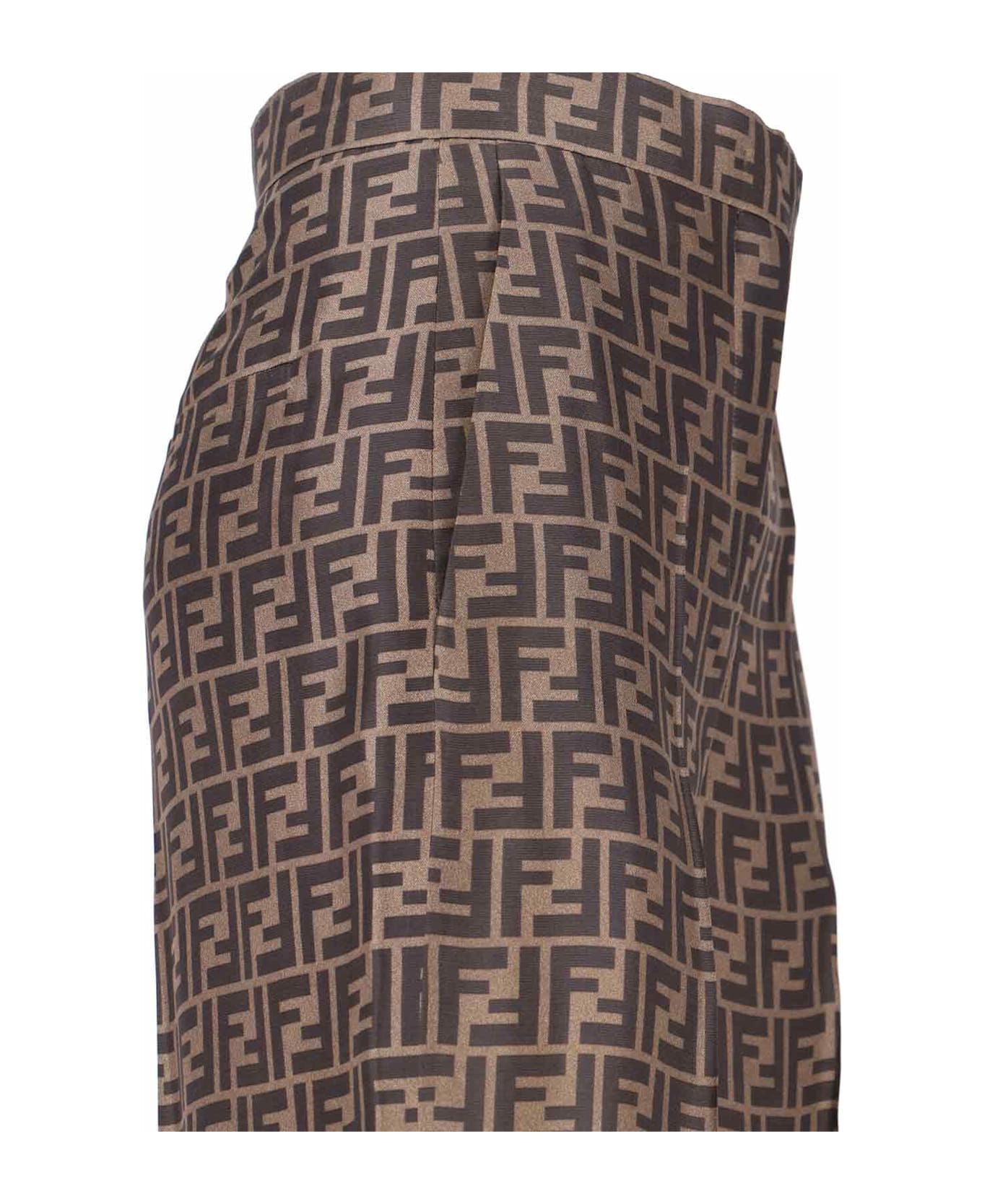 Fendi Monogram 
ff
 Pants - BROWN