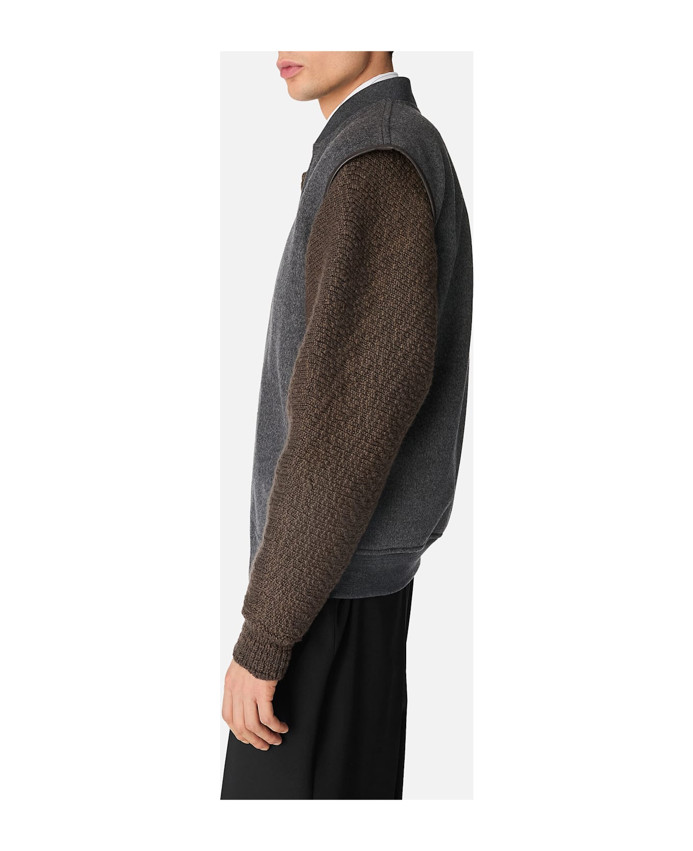 Bottega Veneta Double Face Wool Gilet - Grey