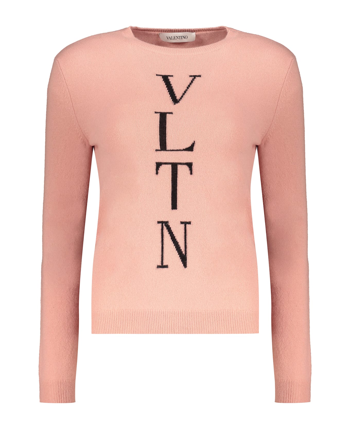 Valentino Garavani Long Sleeve Crew-neck Sweater - Pink
