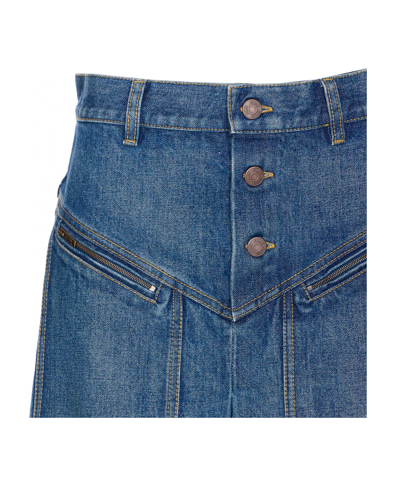 Chloé Denim Skirt - Blue