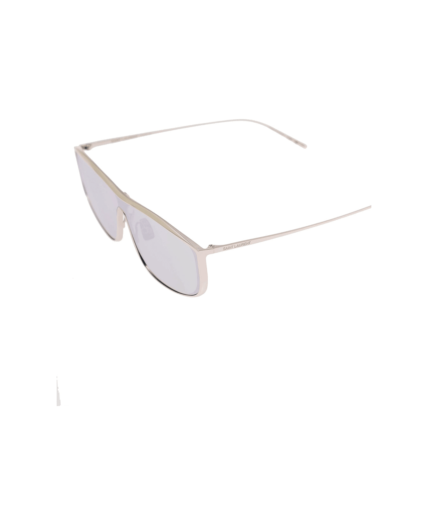 Saint Laurent Sl 605 Luna Sunglasses In Silver-tone Acetate Woman - Metallic