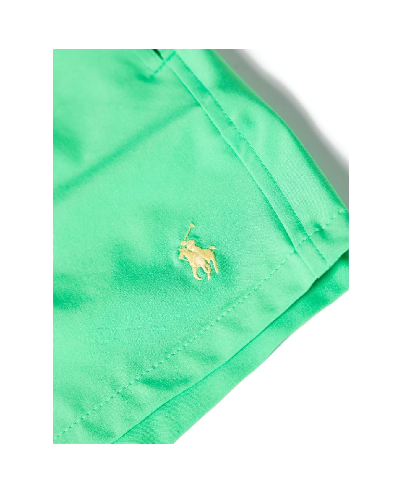 Ralph Lauren Green Swim Shorts With Embroidered Pony - Green
