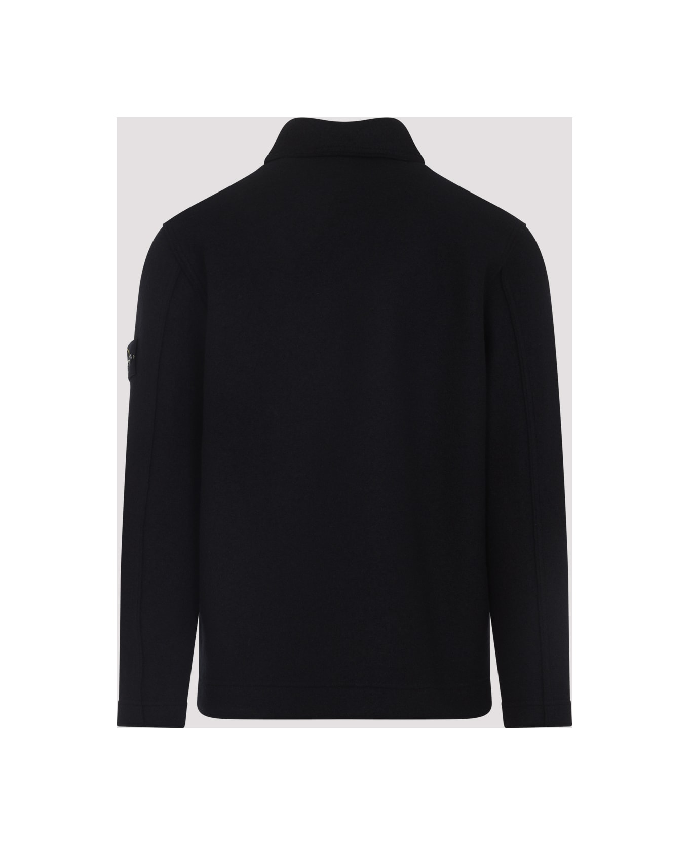 Stone Island Virgin Wool Cardigan - Black