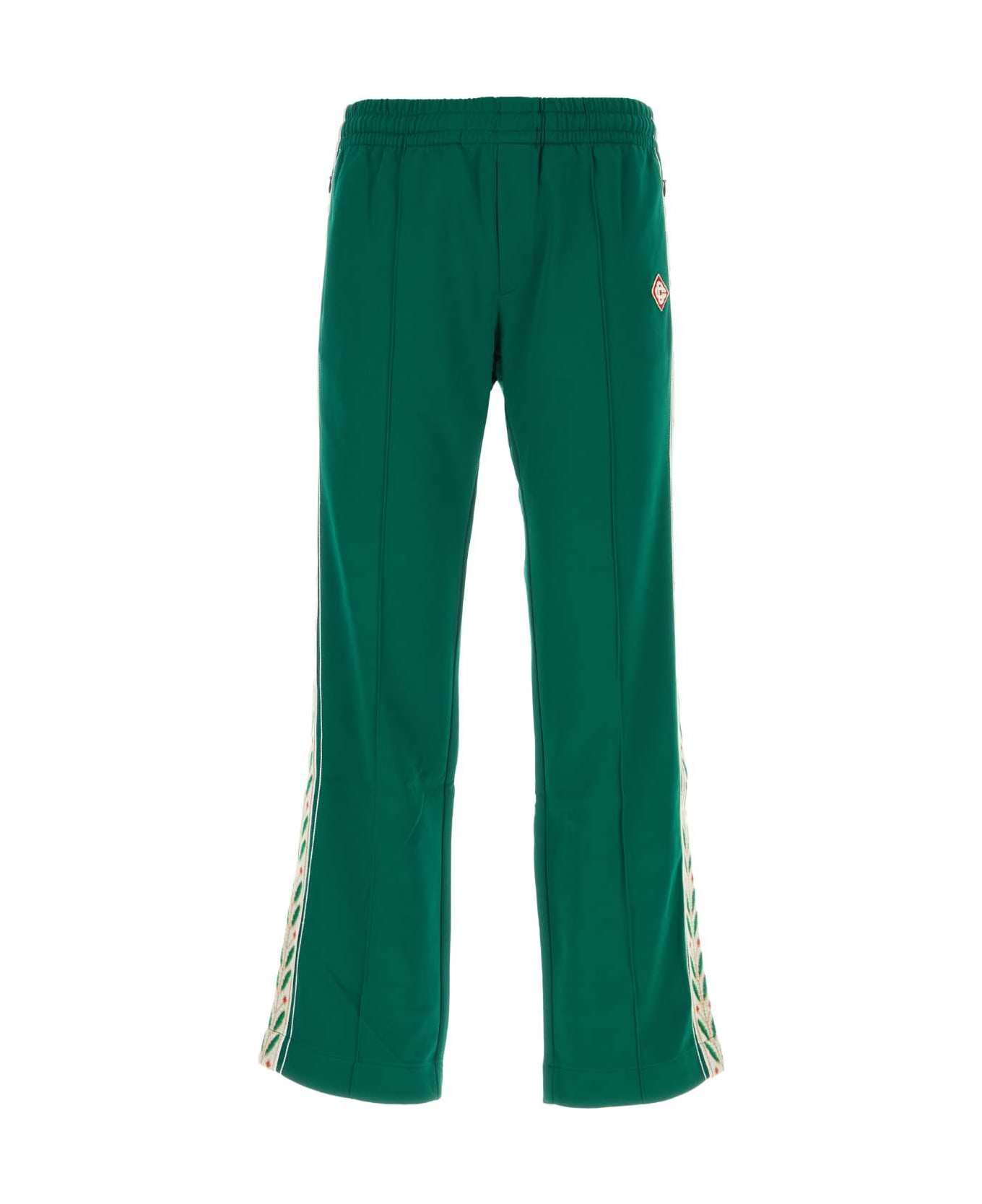 Casablanca Emerald Green Polyester Blend Joggers - GREEN