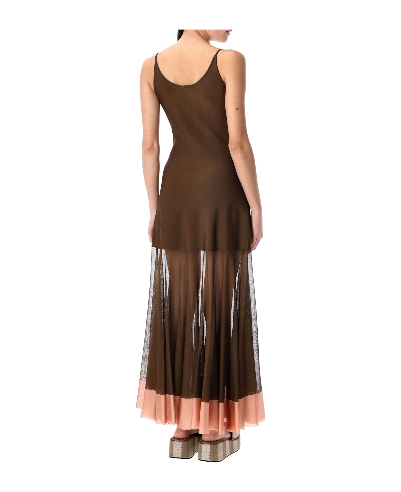 Fendi Long Dress - BROWN