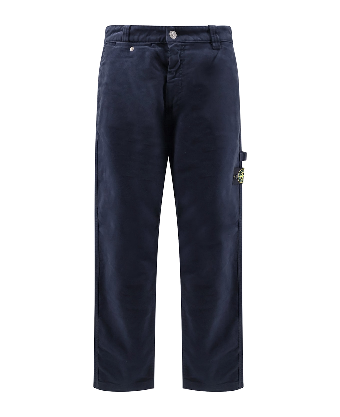 Stone Island Organic Velvet Trousers - Blue