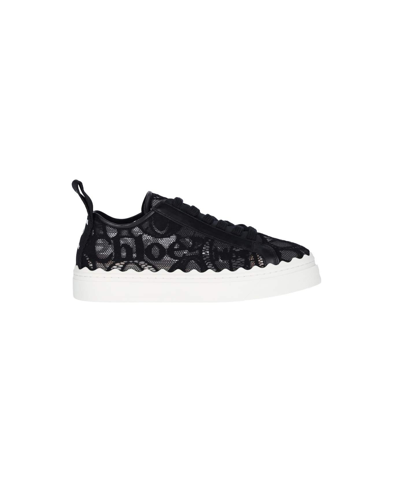 Chloé Lauren Sneakers In Black Suede - Black