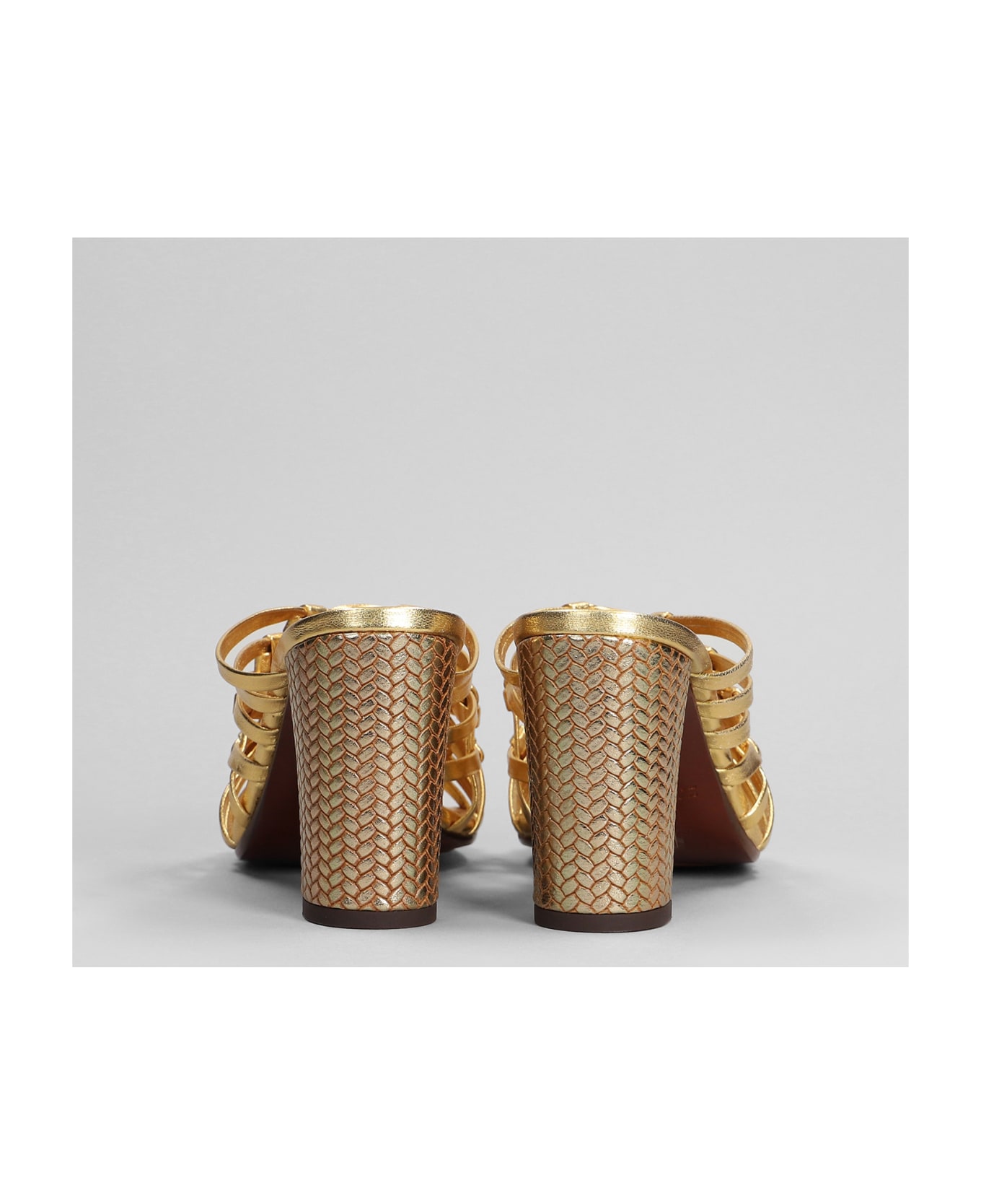 Chie Mihara Beijing Slipper-mule In Gold Leather - gold