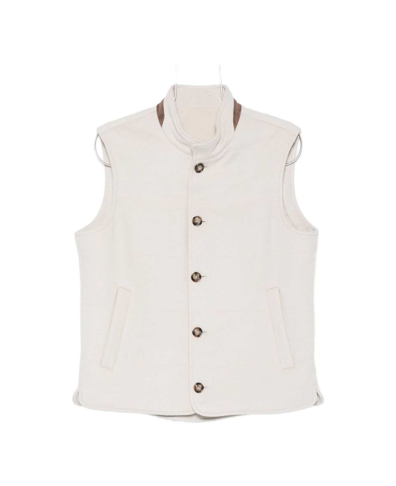 Barba Napoli Barba Turtleneck Vest - White