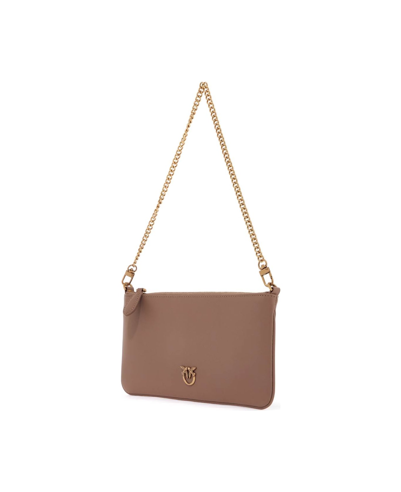 Pinko Horizontal Flat Bag - BISCOTTO ZENZERO-ANTIQUE GOLD (Beige)