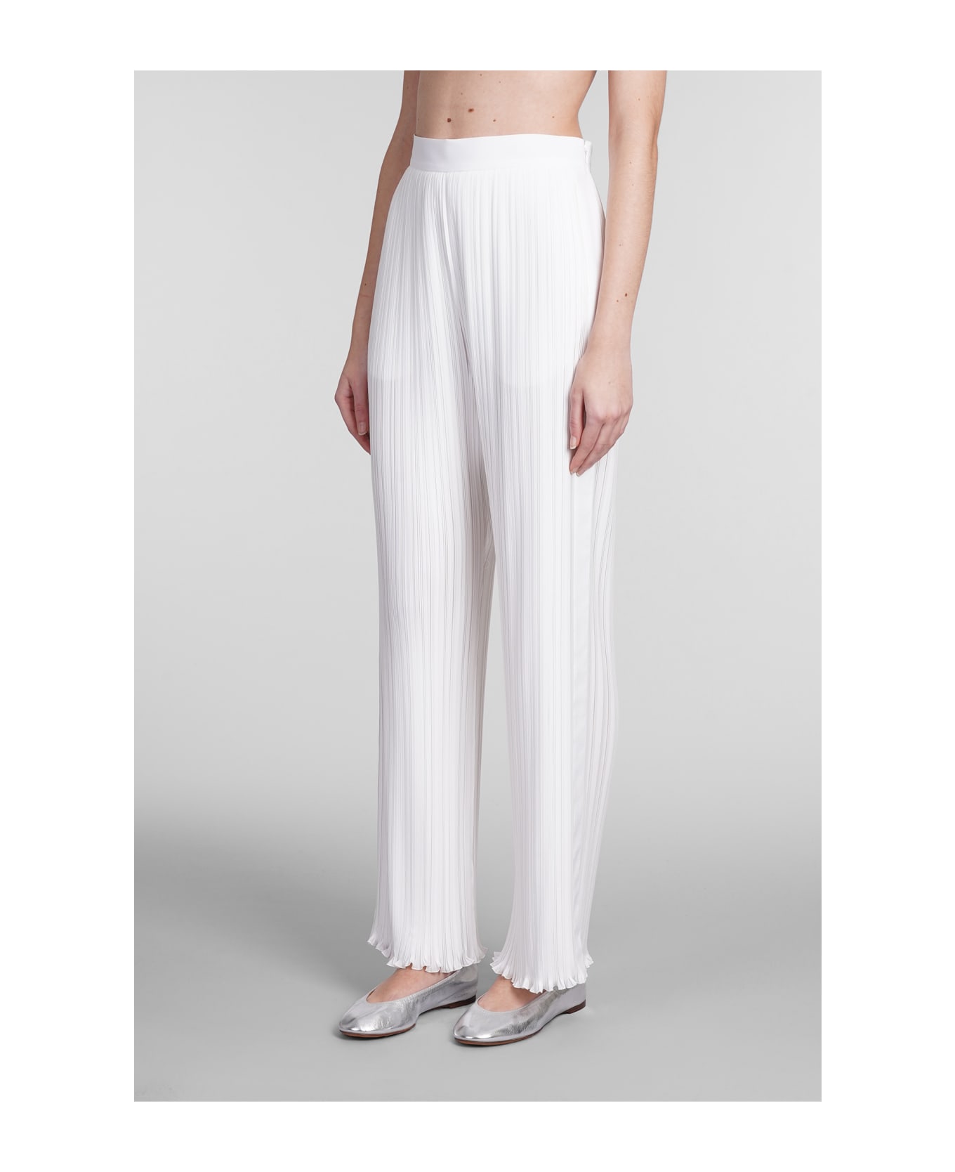 Lanvin Pants In White Polyester - white ボトムス