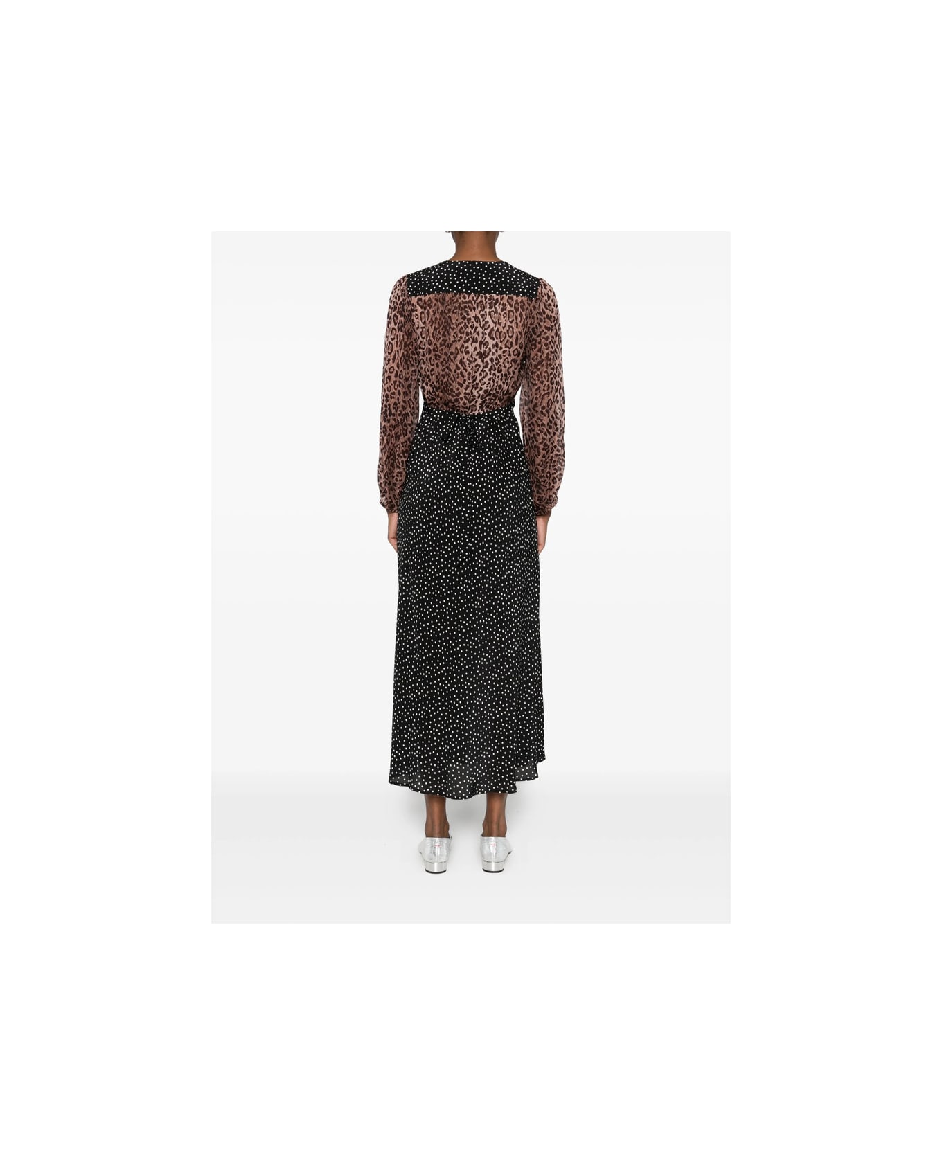 RIXO Dress - BROWN/BLACK