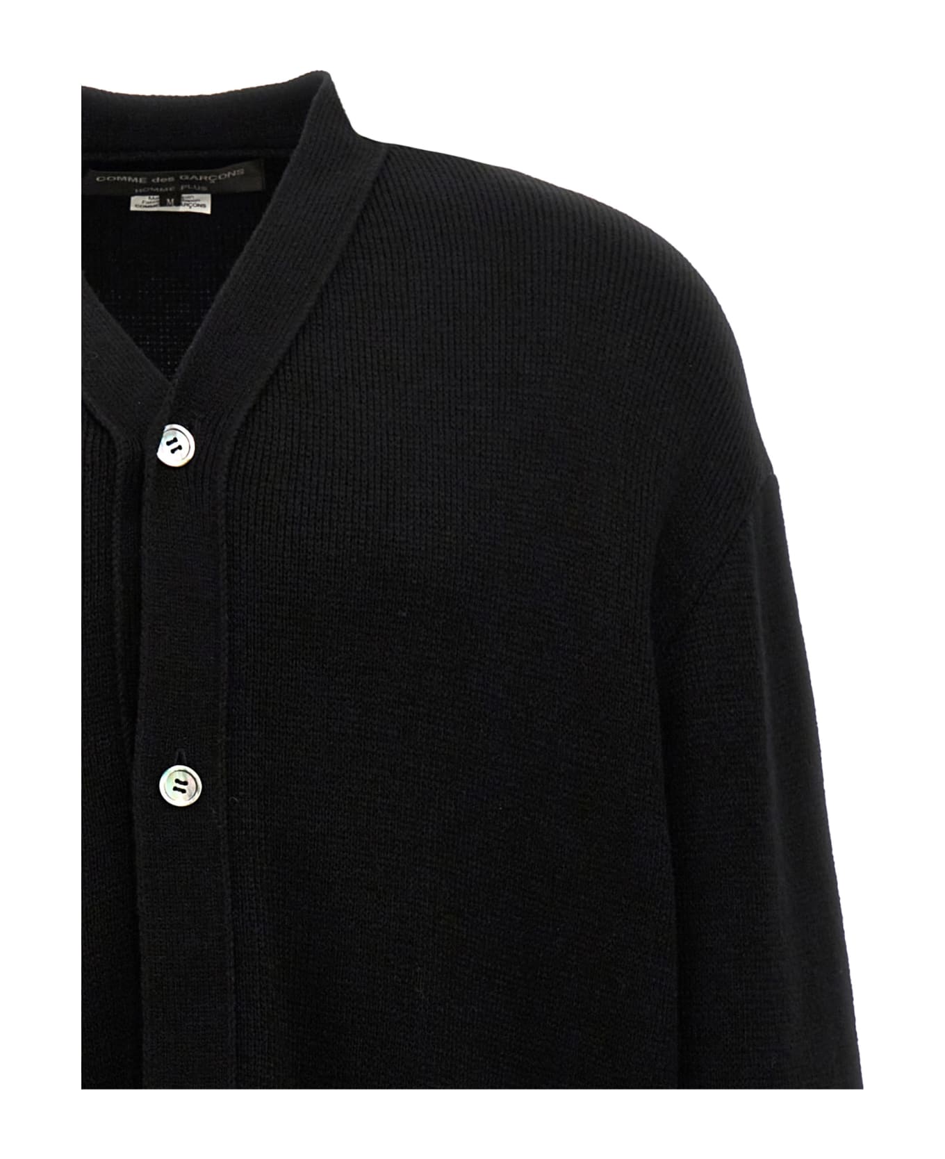 Comme Des Garçons Homme Plus Button Detail Sweater - Black  