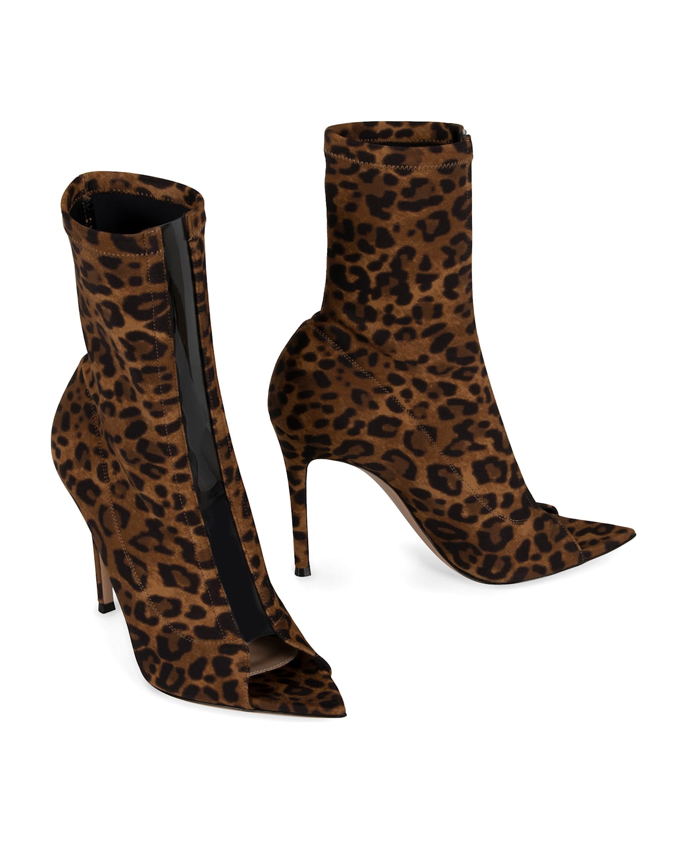 Gianvito Rossi Leather Ankle Boots - Animalier