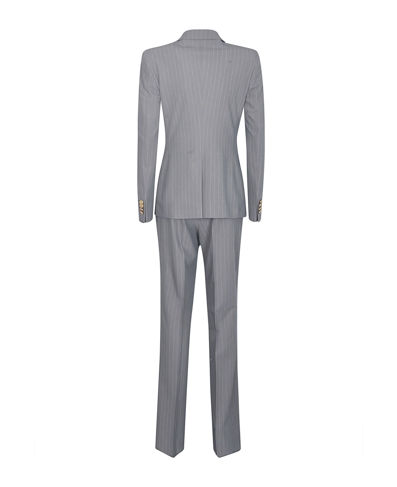 Tagliatore Double-breast Stripe Suit - Grey