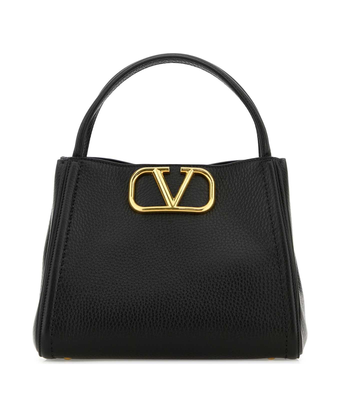 Valentino Garavani Black Leather Vlogo Handbag | italist