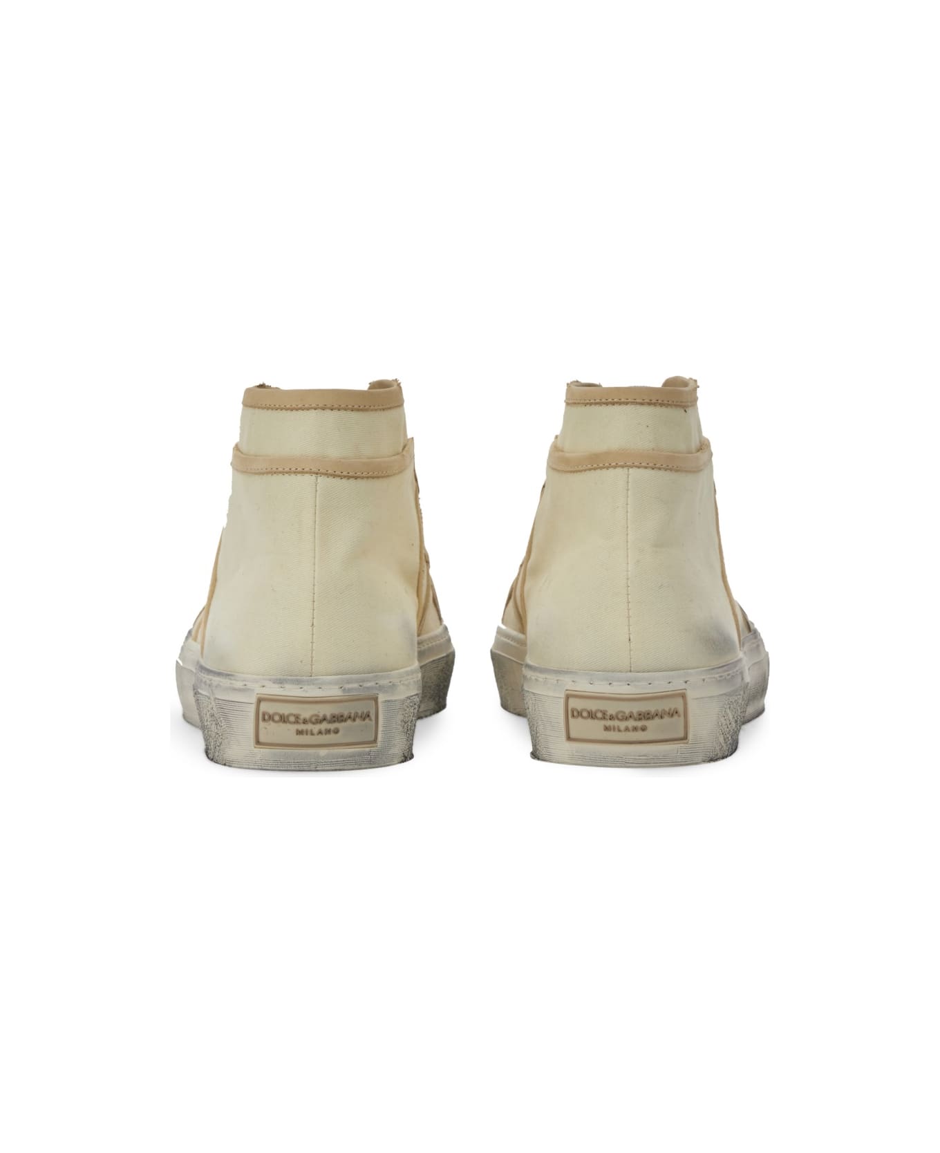 Dolce & Gabbana Vintage Mid Top Sneaker - BEIGE