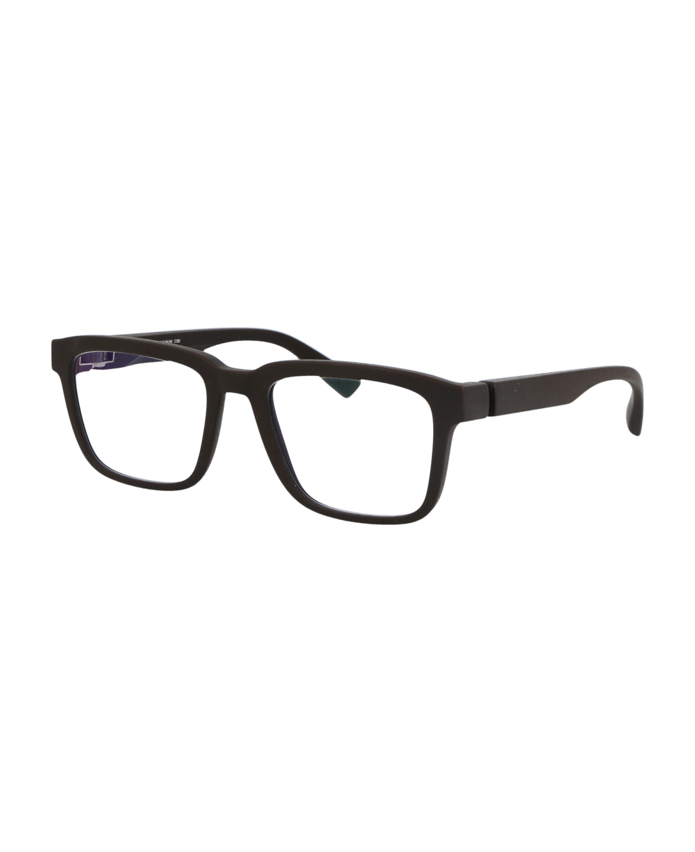 Mykita Helicon Glasses - 355 MD22 Ebony Brown Clear アイウェア