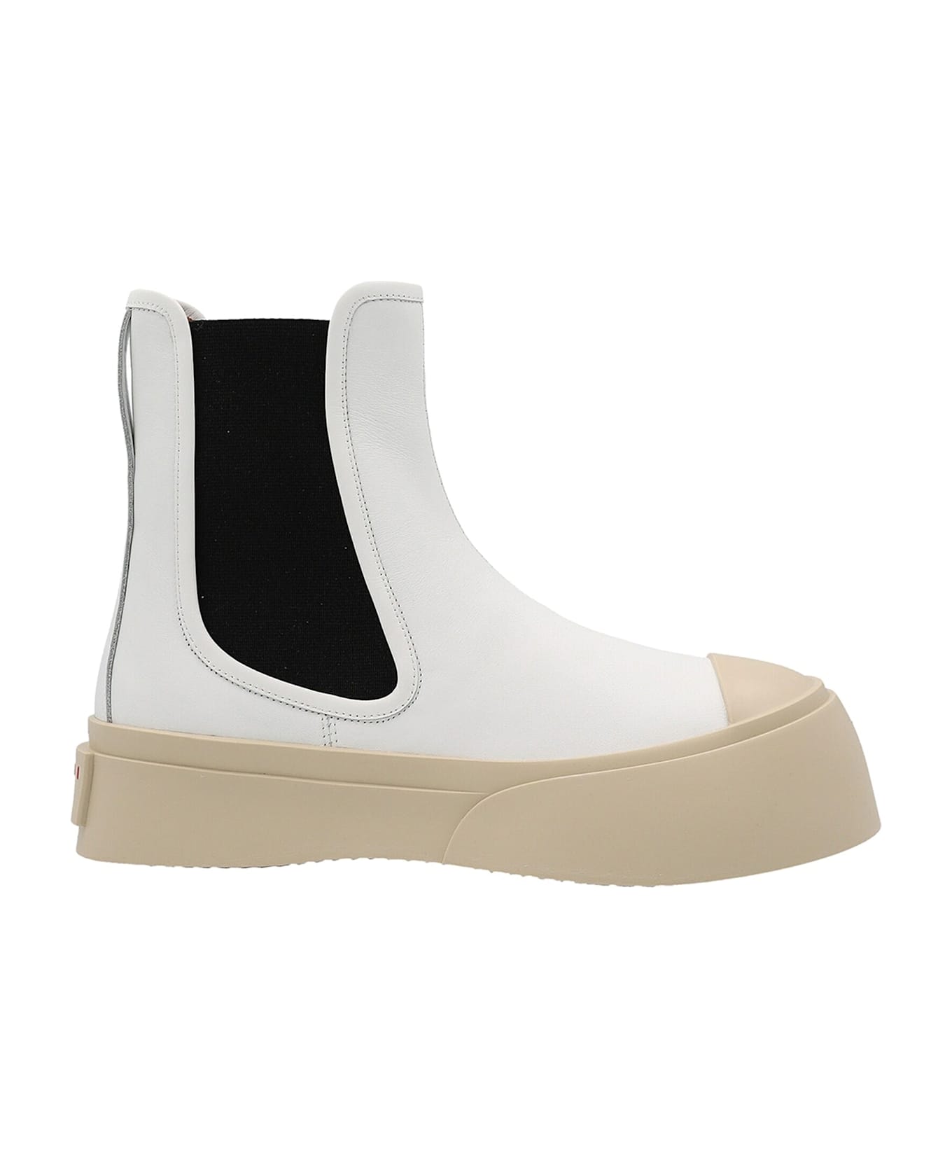 Marni Pablo Leather Boots - White